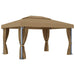 Pavilion cu perdea, gri taupe, 4x3 m, aluminiu - WALTI WALTI