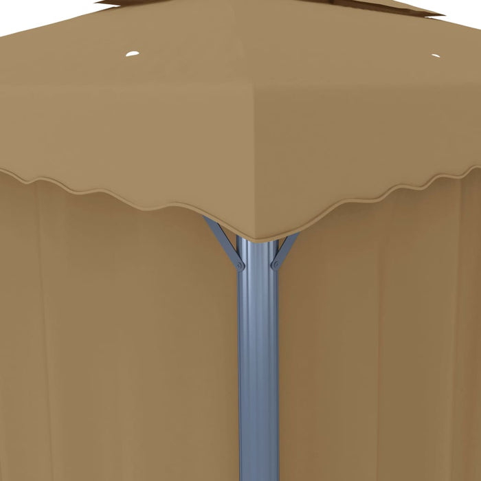 Pavilion cu perdea, gri taupe, 4x3 m, aluminiu - WALTI WALTI