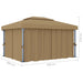 Pavilion cu perdea, gri taupe, 4x3 m, aluminiu - WALTI WALTI