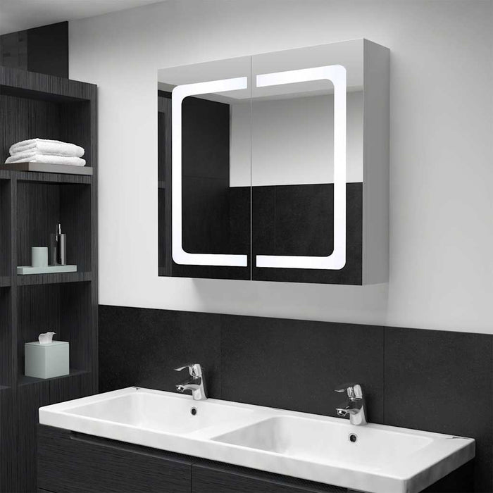 Dulap de baie cu oglindă și LED, 80x12,2x68 cm - WALTI WALTI