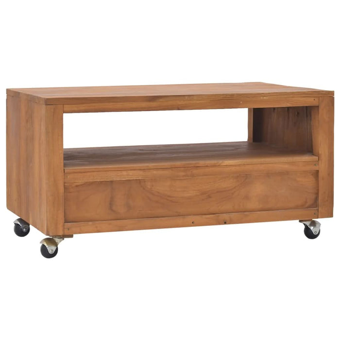 Comodă TV cu roți, 80x50x42 cm, lemn masiv de tec - WALTI WALTI