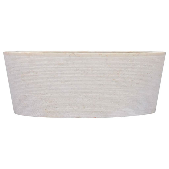 Chiuvetă, crem, Ø40x15 cm, marmură - WALTI WALTI