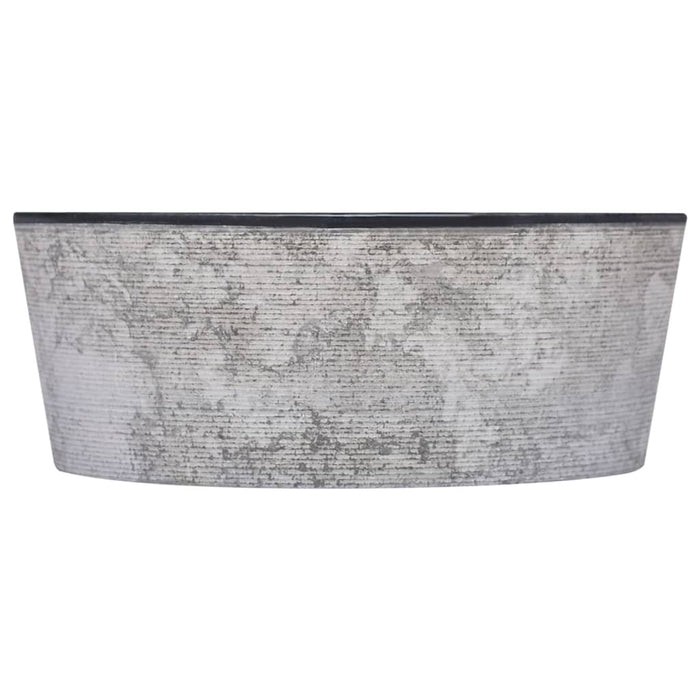 Chiuvetă, negru, Ø40x15 cm, marmură - WALTI WALTI