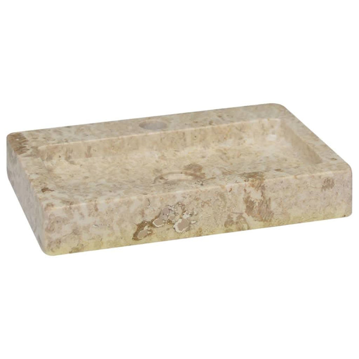 Chiuvetă cu montaj pe perete, crem, 38x24x6,5 cm, marmură - WALTI WALTI