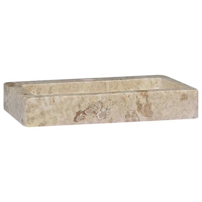 Chiuvetă cu montaj pe perete, crem, 38x24x6,5 cm, marmură - WALTI WALTI