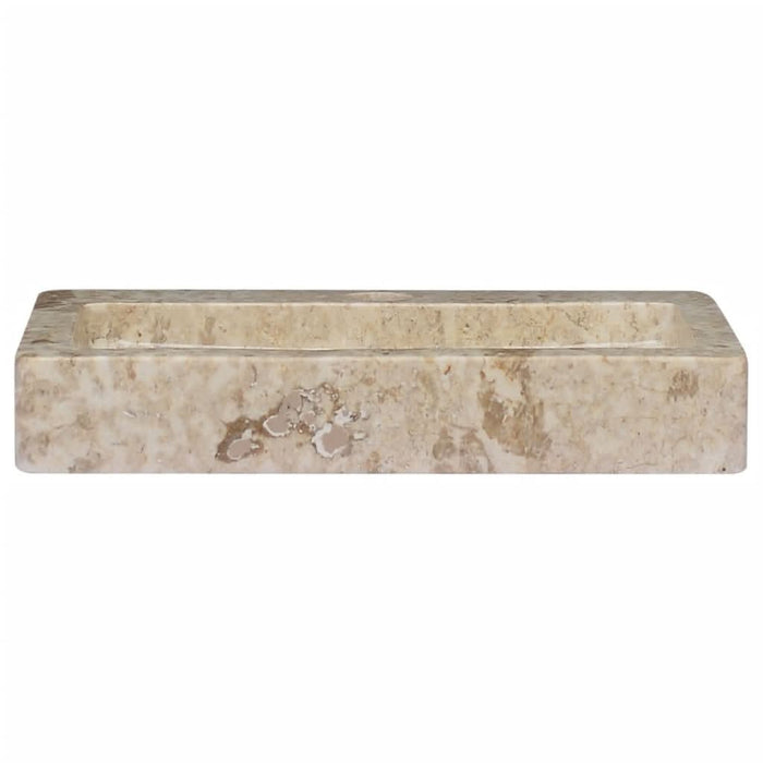 Chiuvetă cu montaj pe perete, crem, 38x24x6,5 cm, marmură - WALTI WALTI