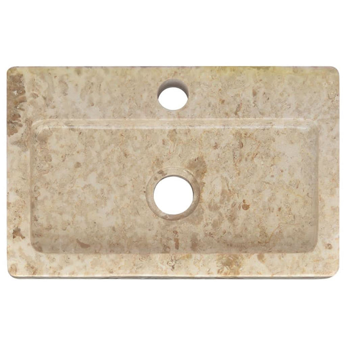 Chiuvetă cu montaj pe perete, crem, 38x24x6,5 cm, marmură - WALTI WALTI
