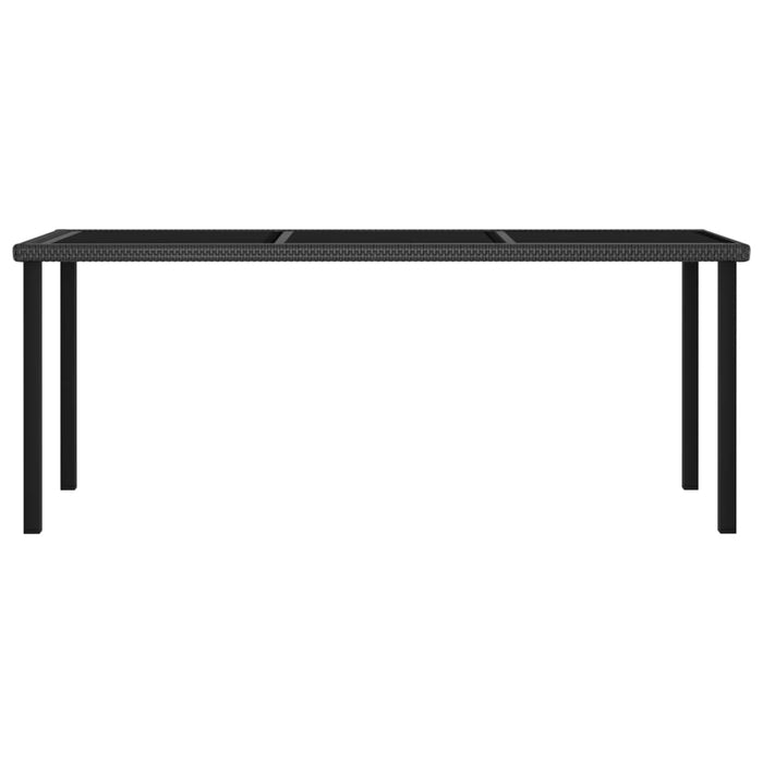 Set de mobilier de grădină, 7 piese, negru, poliratan - WALTI WALTI