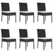 Set de mobilier de grădină, 7 piese, negru, poliratan - WALTI WALTI