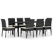 Set de mobilier de grădină, 9 piese, negru, poliratan - WALTI WALTI