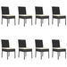 Set de mobilier de grădină, 9 piese, negru, poliratan - WALTI WALTI