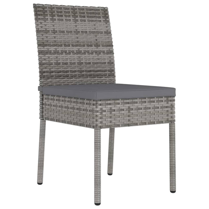 Set mobilier de grădină, 3 piese, gri, poliratan WALTI