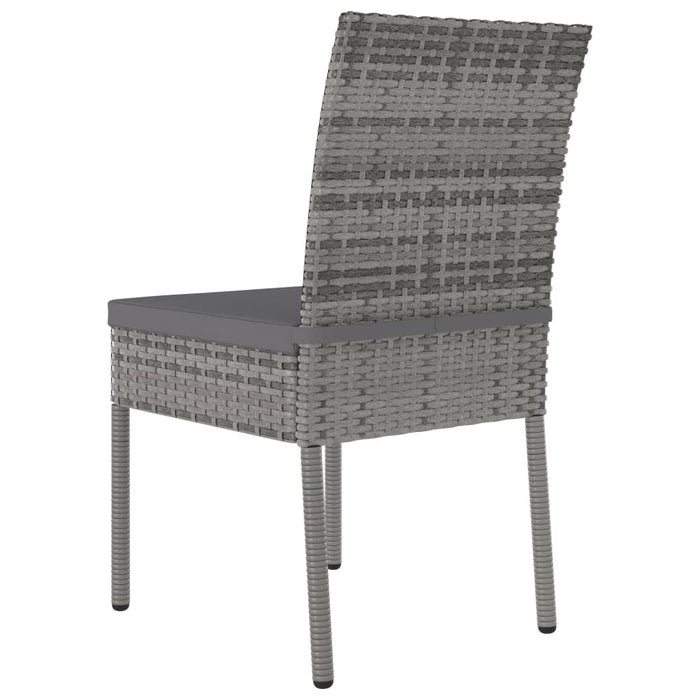 Set mobilier de grădină, 3 piese, gri, poliratan WALTI