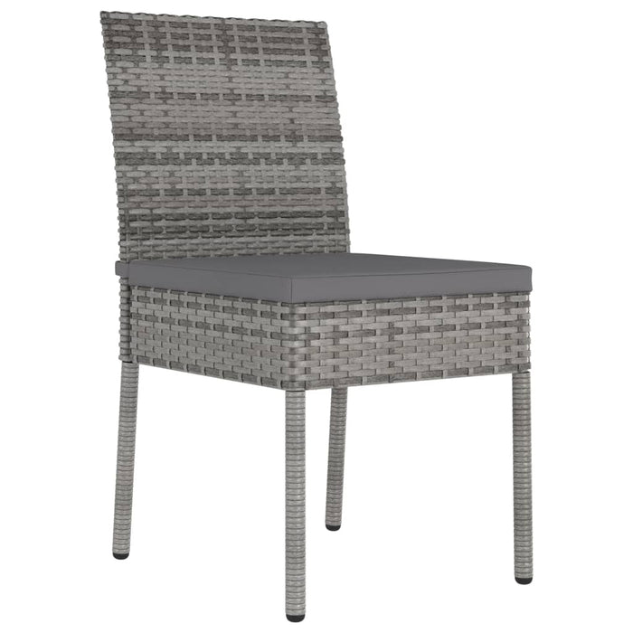 Set mobilier de grădină, 5 piese, gri, poliratan WALTI