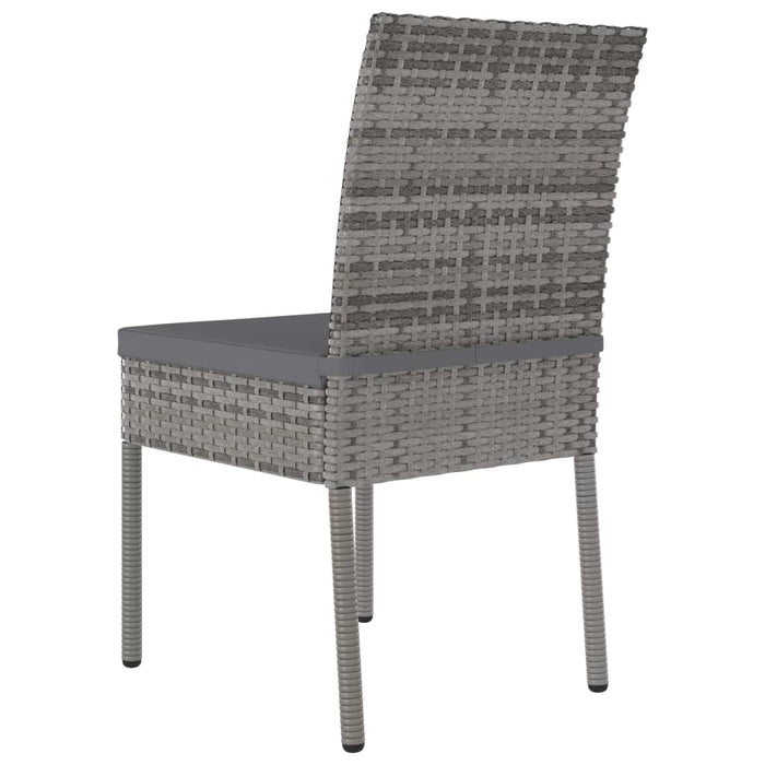 Set mobilier de grădină, 5 piese, gri, poliratan WALTI
