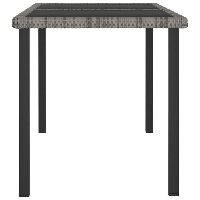 Set mobilier de grădină, 5 piese, gri, poliratan WALTI