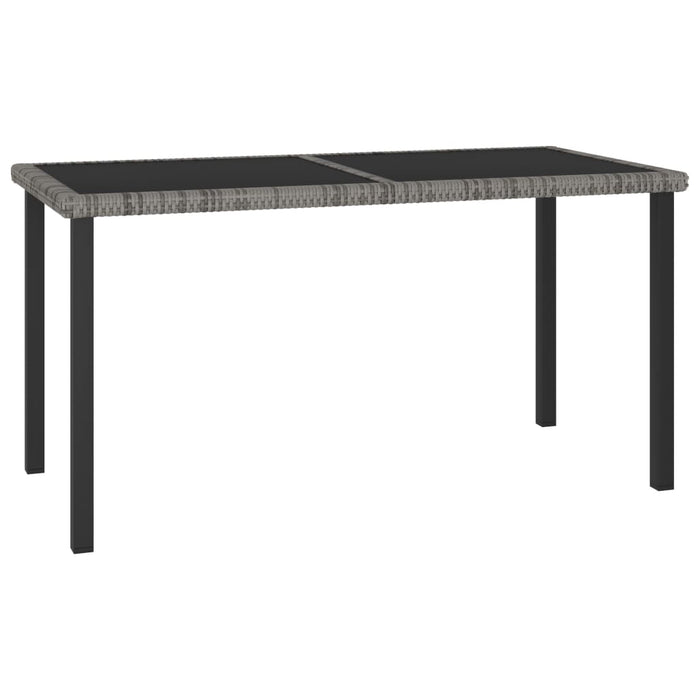 Set mobilier de grădină, 7 piese, gri, poliratan WALTI
