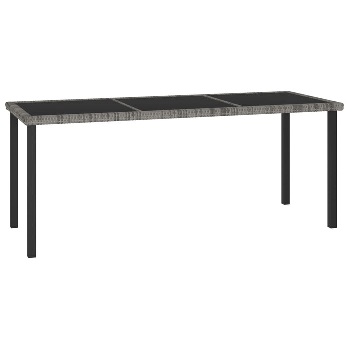 Set mobilier de grădină, 7 piese, gri, poliratan - WALTI WALTI