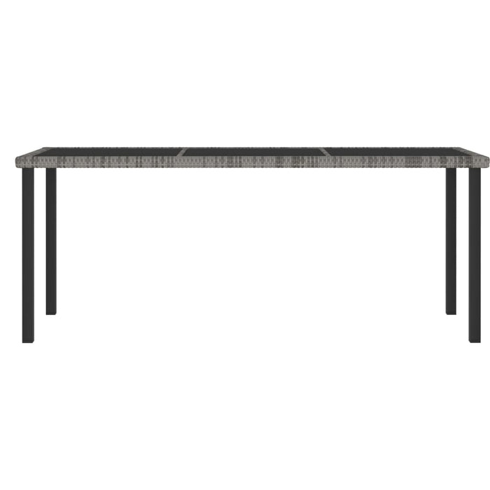 Set mobilier de grădină, 7 piese, gri, poliratan - WALTI WALTI