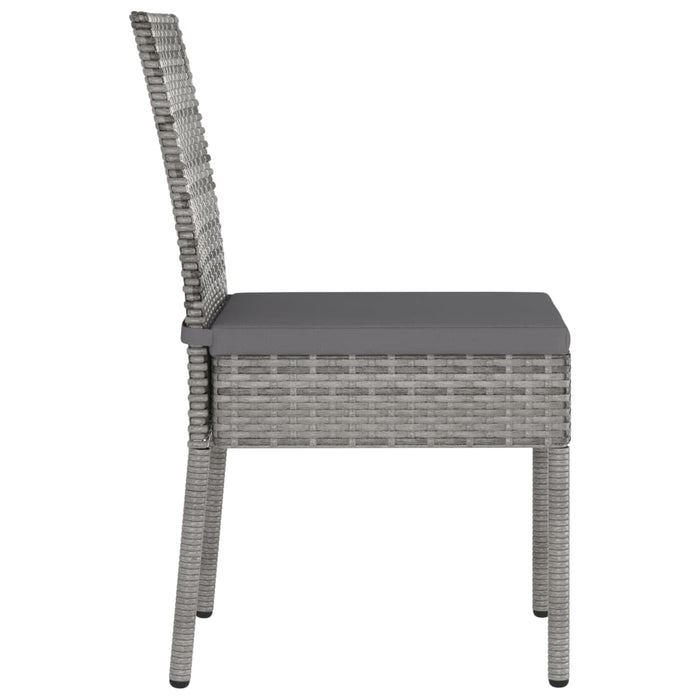 Set mobilier de grădină, 7 piese, gri, poliratan - WALTI WALTI