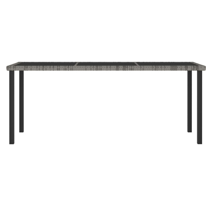 Set mobilier de masă pentru grădină, 9 piese, gri, poliratan - WALTI WALTI