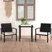 Set de mobilier de grădină, 3 piese, negru, poliratan - WALTI WALTI