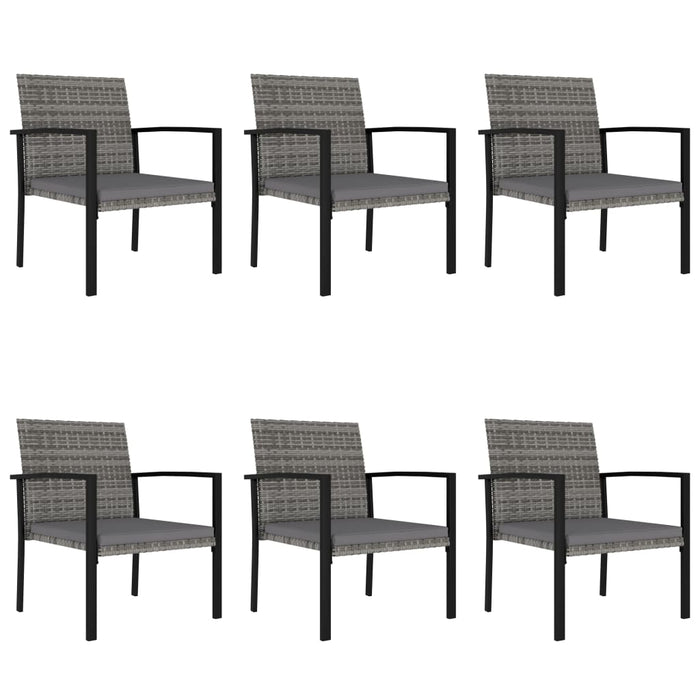 Set mobilier de grădină, 7 piese, gri, poliratan - WALTI WALTI