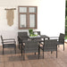 Set mobilier de grădină, 7 piese, gri, poliratan - WALTI WALTI