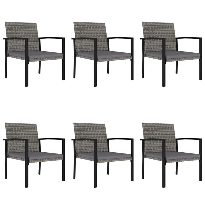 Set mobilier de grădină, 7 piese, gri, poliratan - WALTI WALTI