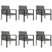 Set mobilier de grădină, 7 piese, gri, poliratan - WALTI WALTI