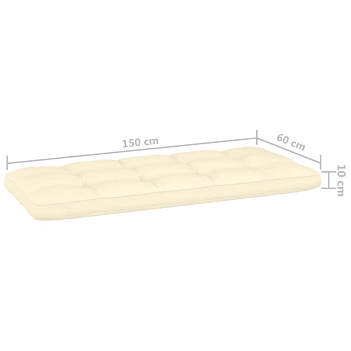 Set mobilier de grădină cu perne, 3 piese, lemn de pin tratat WALTI