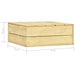 Set mobilier de grădină cu perne, 3 piese, lemn de pin tratat - WALTI WALTI
