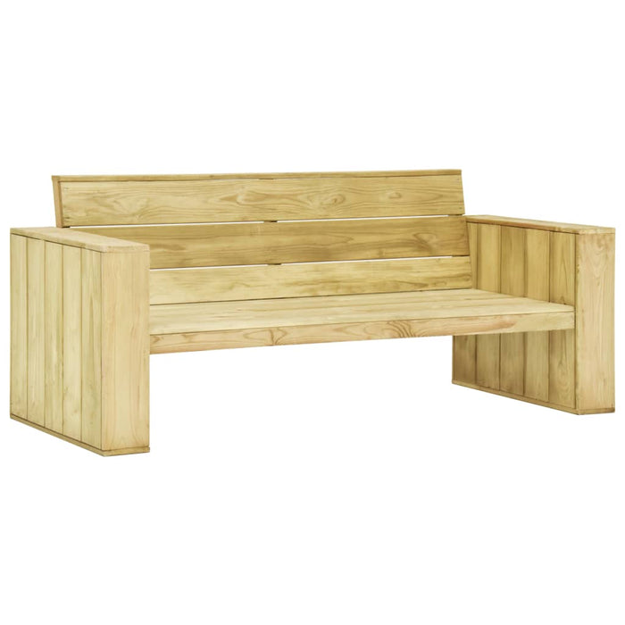 Set mobilier de grădină cu perne, 3 piese, lemn de pin tratat - WALTI WALTI