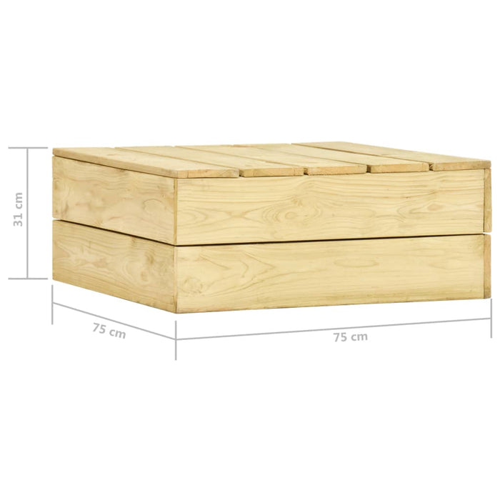 Set mobilier de grădină cu perne, 3 piese, lemn de pin tratat - WALTI WALTI