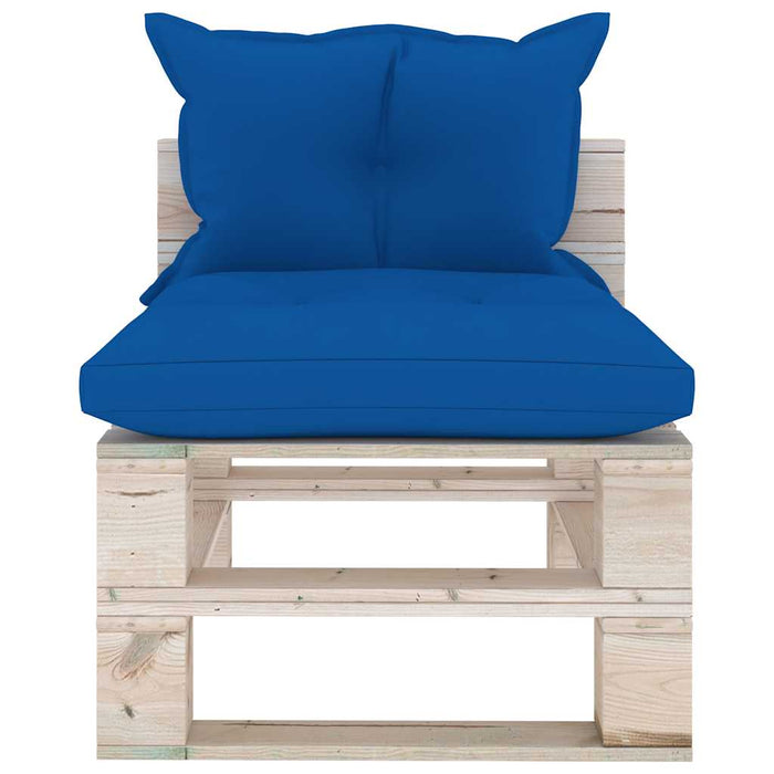 Set mobilier de grădină paleți, 5 piese, cu perne, lemn de pin WALTI