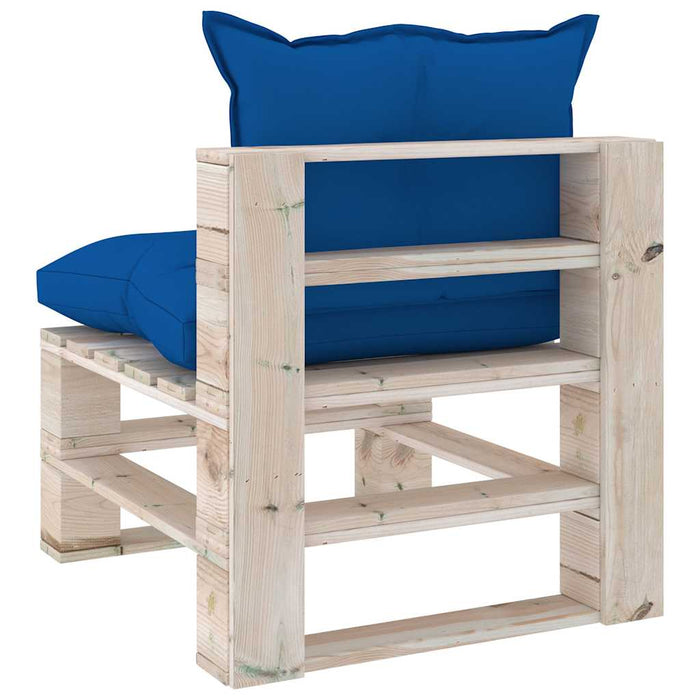Set mobilier de grădină paleți, 5 piese, cu perne, lemn de pin WALTI