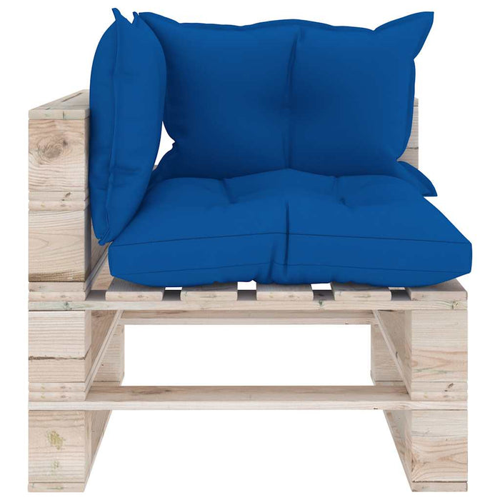 Set mobilier de grădină paleți, 5 piese, cu perne, lemn de pin WALTI