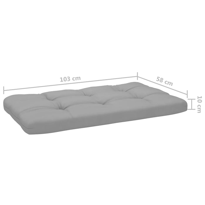 Canapea din paleți cu 2 locuri, cu perne, alb, lemn pin tratat WALTI