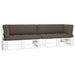Canapea din paleți cu 2 locuri, cu perne, alb, lemn pin tratat - WALTI WALTI