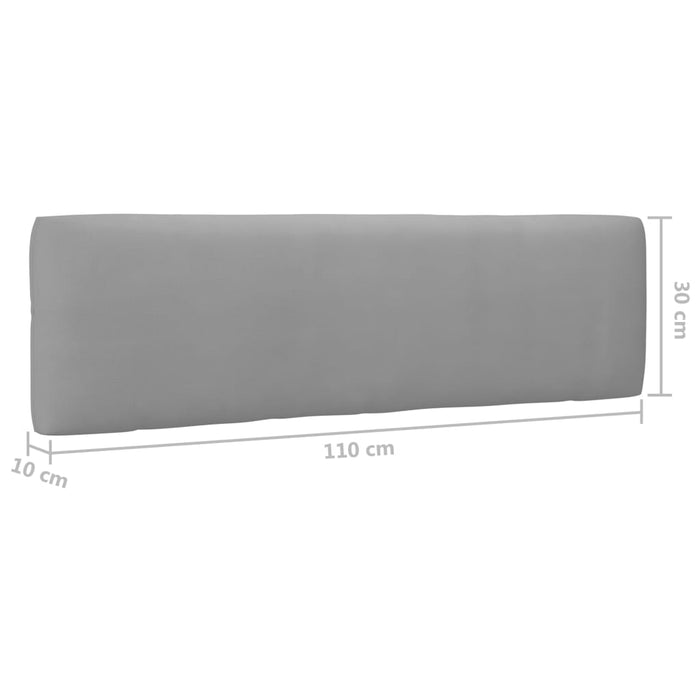 Set mobilier din paleți cu perne, 4 piese, gri, lemn pin tratat - WALTI WALTI