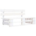 Set mobilier din paleți cu perne, 4 piese, alb, lemn pin tratat - WALTI WALTI