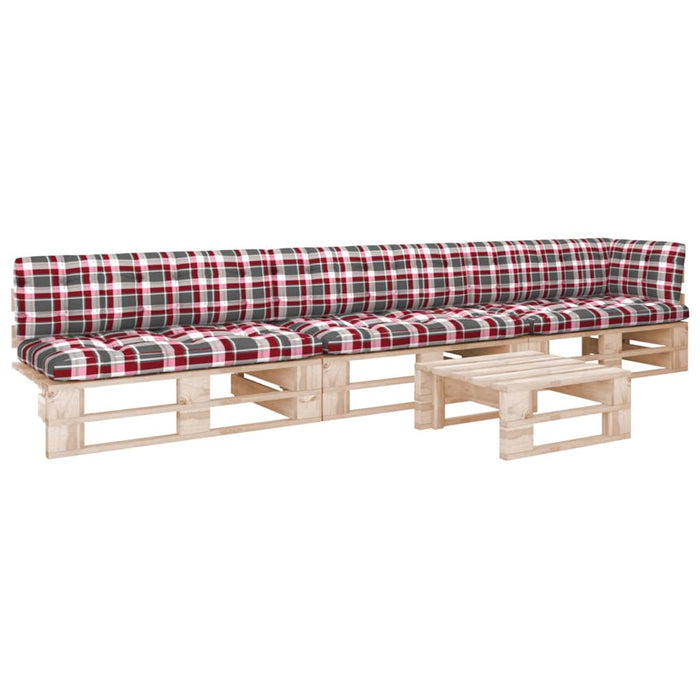 Set mobilier paleți cu perne, 4 piese, lemn de pin tratat - WALTI WALTI