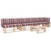 Set mobilier paleți cu perne, 4 piese, lemn de pin tratat - WALTI WALTI