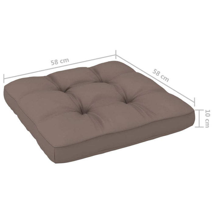 Set mobilier din paleți cu perne, 4 piese, gri, lemn pin tratat WALTI