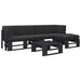 Set mobilier paleți cu perne, 4 piese, negru, lemn pin tratat - WALTI WALTI