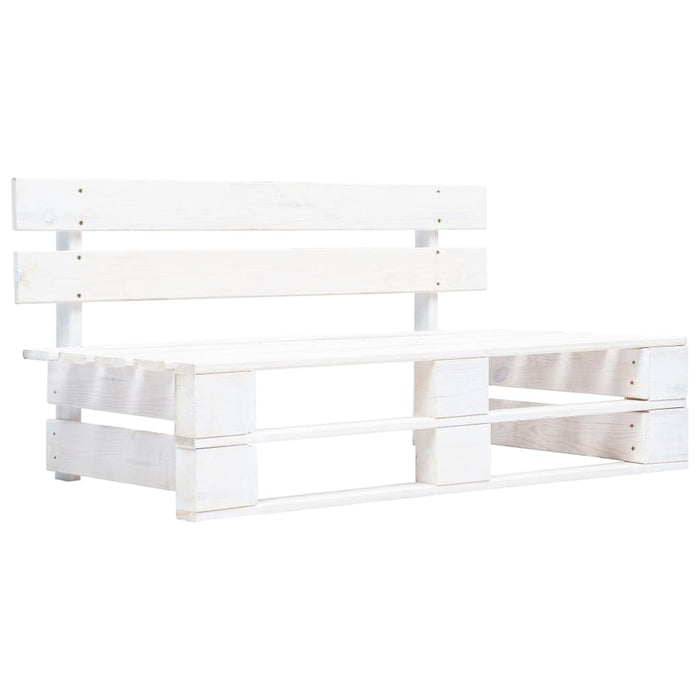 Set mobilier din paleți cu perne, 6 piese, alb, lemn pin tratat WALTI