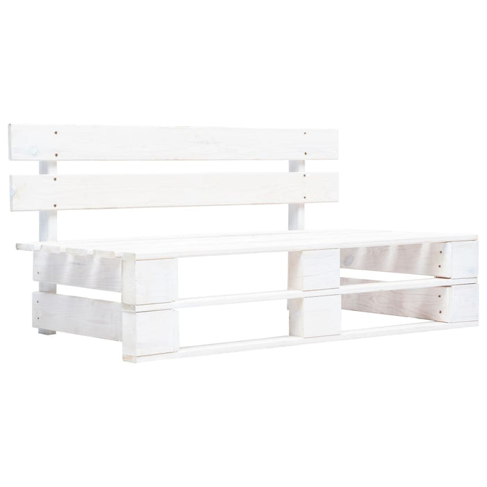 Set mobilier din paleți cu perne, 6 piese, alb, lemn pin tratat WALTI