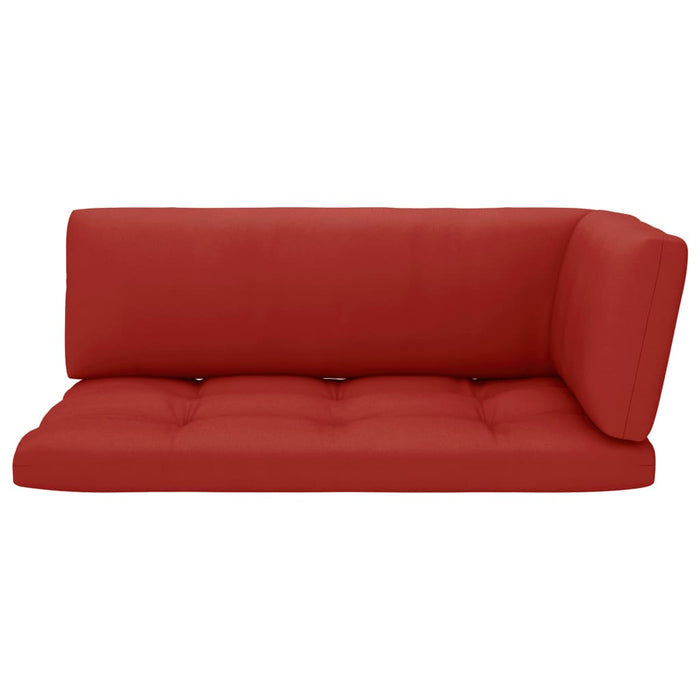 Set mobilier din paleți cu perne, 6 piese, alb, lemn pin tratat WALTI