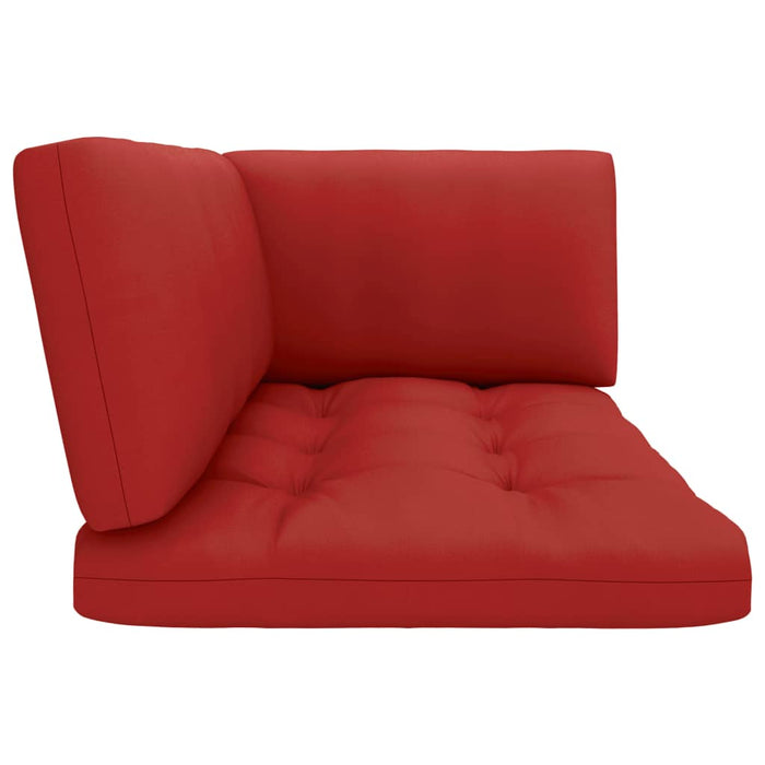 Set mobilier din paleți cu perne, 6 piese, alb, lemn pin tratat WALTI