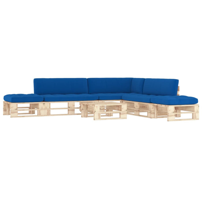 Set mobilier de grădină cu perne, 6 piese, lemn pin tratat WALTI